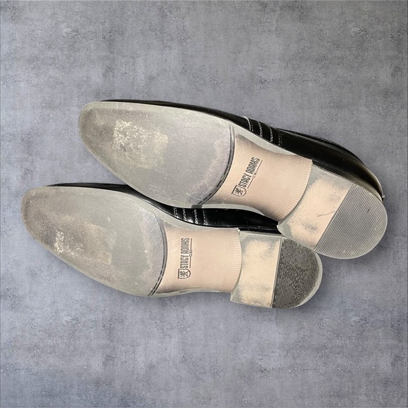 Stacy Adams Black Leather Slip On Loafers Dress Shoes Men's Size 11W - Picture 3 of 5